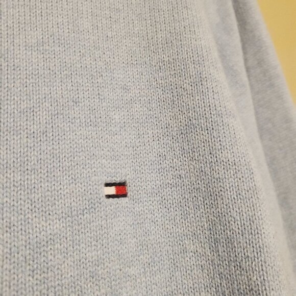 Tommy Hilfiger | Men's Sky Blue Full Zipper Cardigan Sweater (Size Medium) - Picture 9 of 15